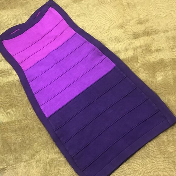 Multi Purple Bondage Dress | Bebe - Picture 10 of 12